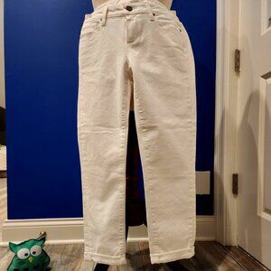 Paige Skyline Crop White Jeans Size 27